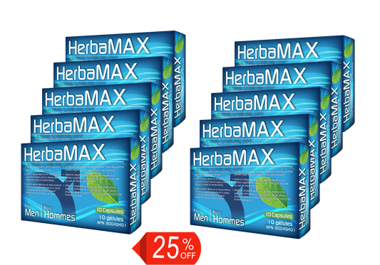 HerbaMAX For Men - 10 Count X 10 Packs Save 25%
