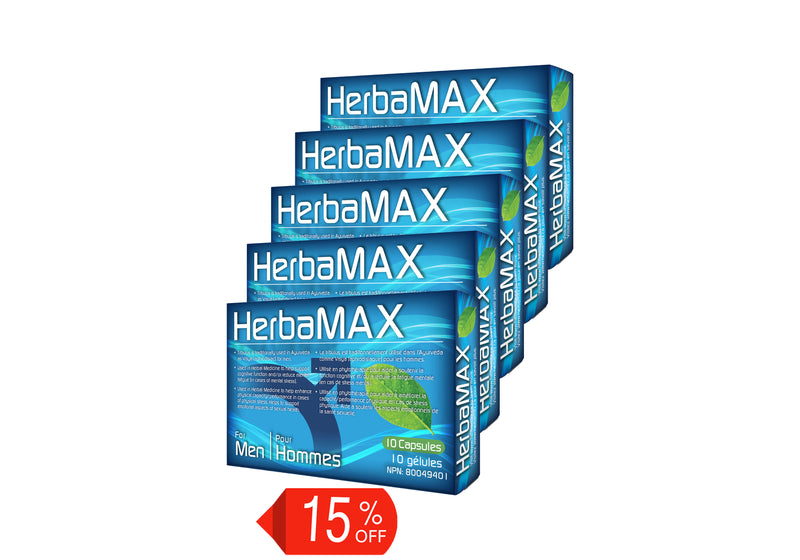 HERBAMAX FOR MEN - 10Count X 5 Packs 15% OFF