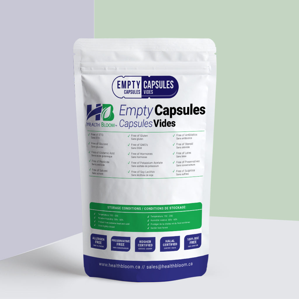 Empty Gelatin Capsules Pouch Back