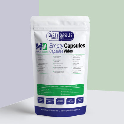  Empty Vegetable Capsules Natural Pouch back