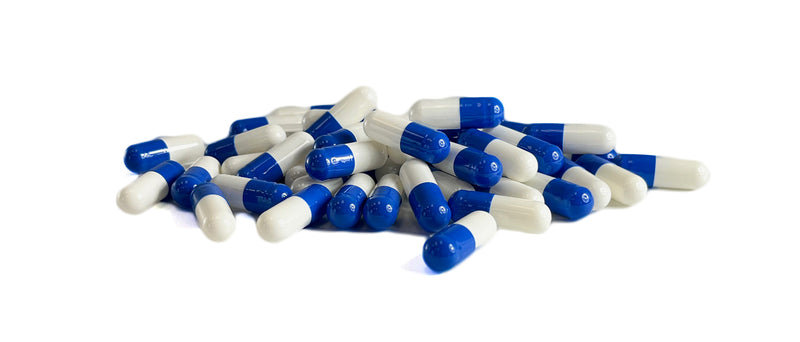 Empty Gelatin Capsules Size 00 Blue/White
