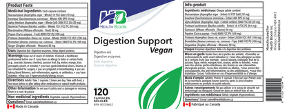 Digestive Support Vegan label