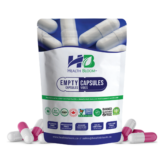 Empty Gelatin Capsules Pink/White