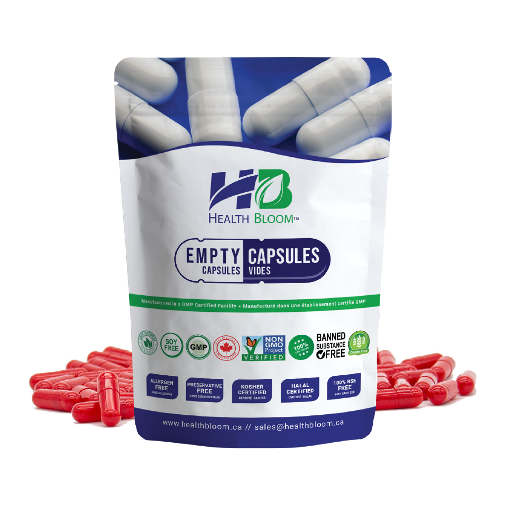Empty Gelatin Capsules Red Pouch