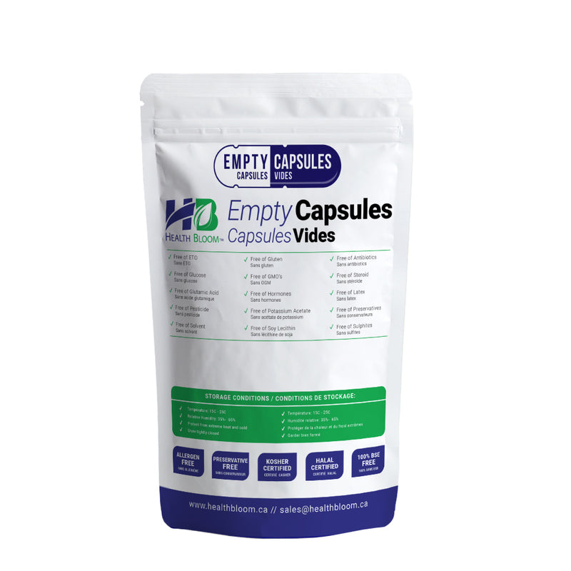 Empty Vegan Capsules Size 00 500 Count With Tooling Kit