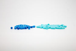Empty Gelatin Capsules Size 1 Separated Light/Dark Blue