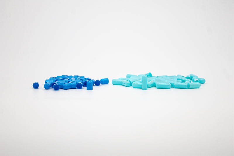 Empty Gelatin Capsules Size 1 Separated Light/Dark Blue