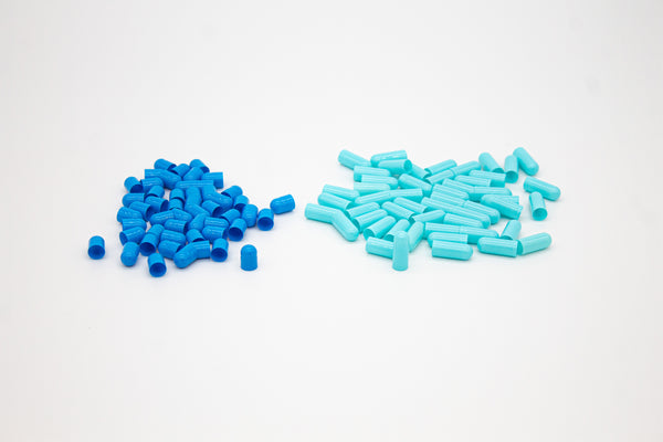 Empty Gelatin Capsules Size 1 Separated Light/Dark Blue