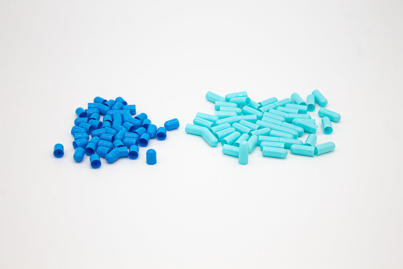 Empty Gelatin Capsules Size 1 Separated Light/Dark Blue