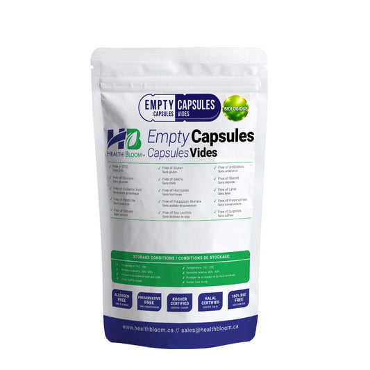 Empty Organic Vegetable Capsules Size 00 Natural