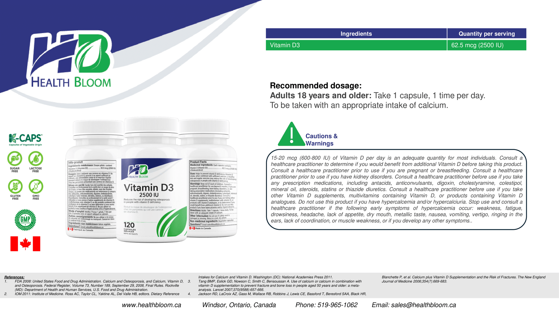 Vitamin D 500 IU Catalog