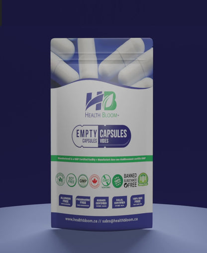 Empty Vegan Capsules Size 2 Natural